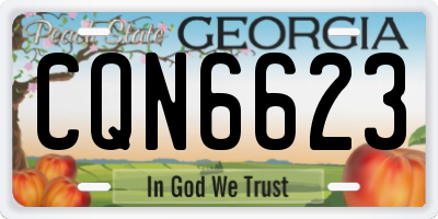 GA license plate CQN6623