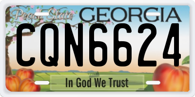 GA license plate CQN6624
