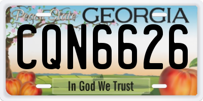 GA license plate CQN6626