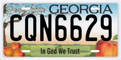 GA license plate CQN6629