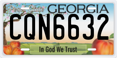 GA license plate CQN6632