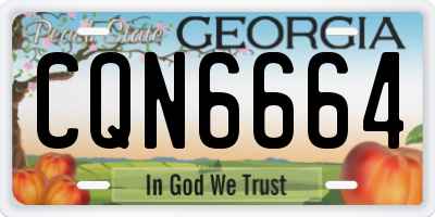 GA license plate CQN6664