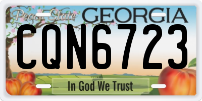 GA license plate CQN6723