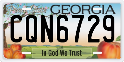 GA license plate CQN6729