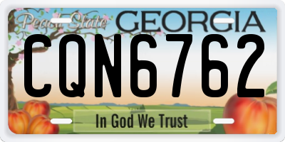 GA license plate CQN6762