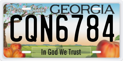 GA license plate CQN6784