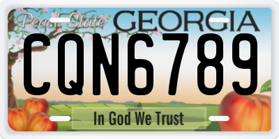 GA license plate CQN6789