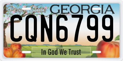 GA license plate CQN6799