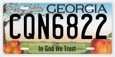 GA license plate CQN6822