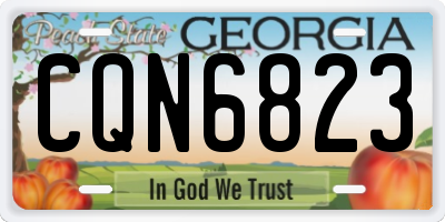 GA license plate CQN6823