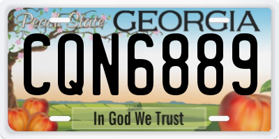 GA license plate CQN6889