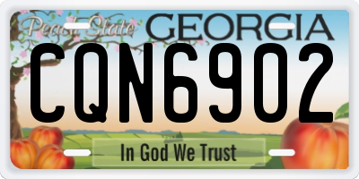GA license plate CQN6902