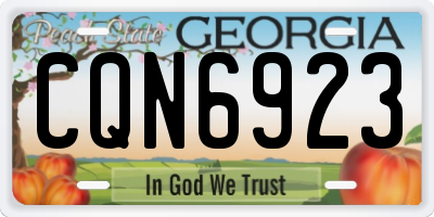 GA license plate CQN6923