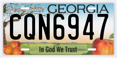 GA license plate CQN6947
