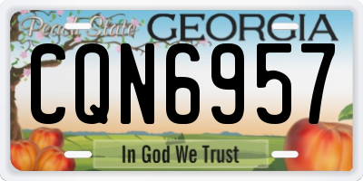 GA license plate CQN6957