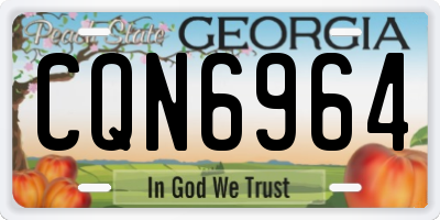 GA license plate CQN6964