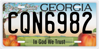 GA license plate CQN6982