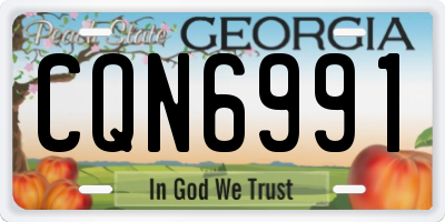 GA license plate CQN6991