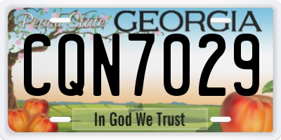 GA license plate CQN7029
