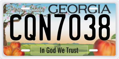 GA license plate CQN7038