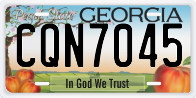 GA license plate CQN7045