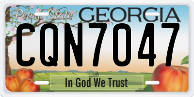 GA license plate CQN7047