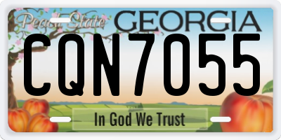 GA license plate CQN7055