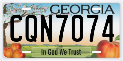 GA license plate CQN7074