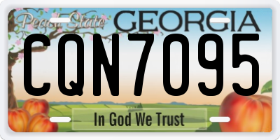 GA license plate CQN7095