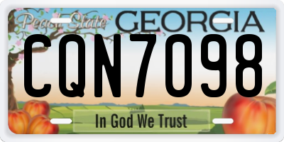 GA license plate CQN7098