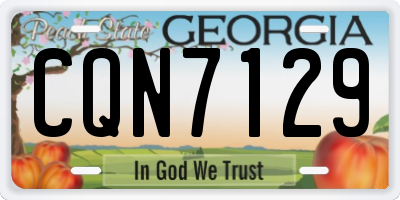 GA license plate CQN7129
