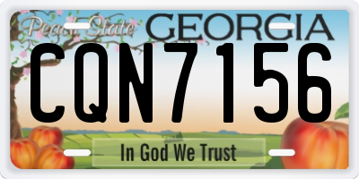 GA license plate CQN7156