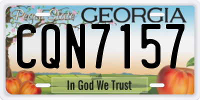 GA license plate CQN7157