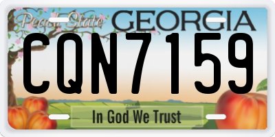 GA license plate CQN7159