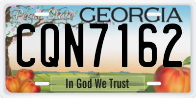 GA license plate CQN7162