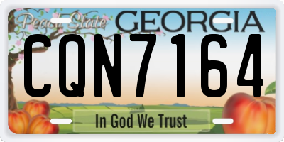 GA license plate CQN7164
