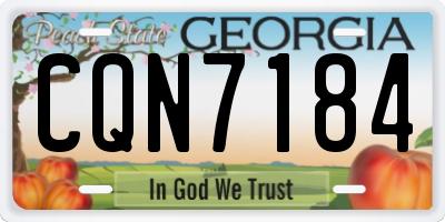 GA license plate CQN7184