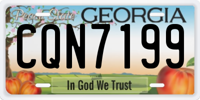 GA license plate CQN7199