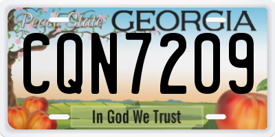 GA license plate CQN7209
