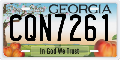 GA license plate CQN7261