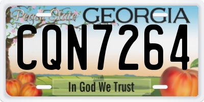 GA license plate CQN7264