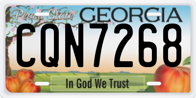 GA license plate CQN7268
