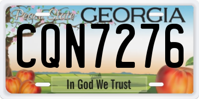 GA license plate CQN7276