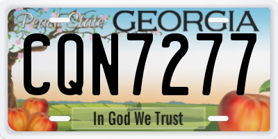GA license plate CQN7277
