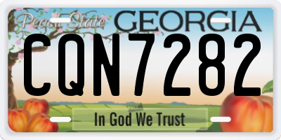GA license plate CQN7282