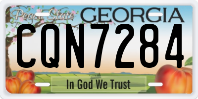 GA license plate CQN7284