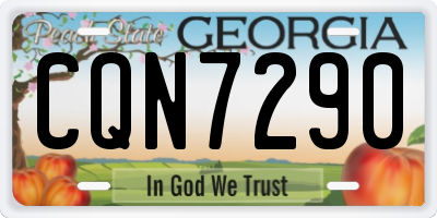 GA license plate CQN7290