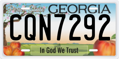 GA license plate CQN7292