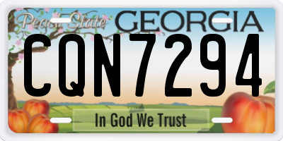 GA license plate CQN7294