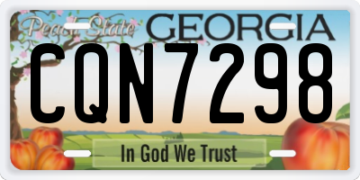 GA license plate CQN7298